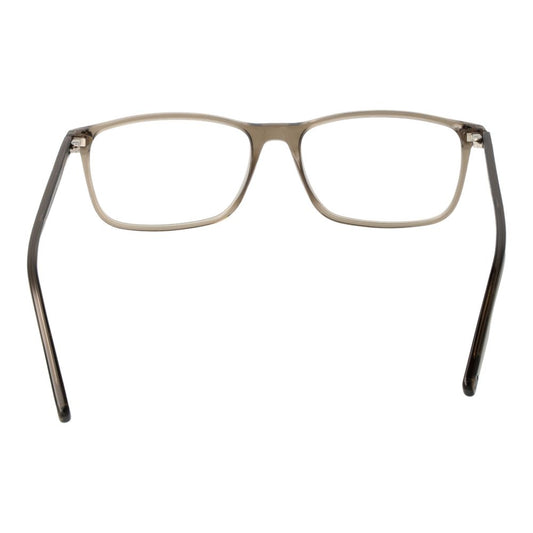Ermenegildo Zegna Olive Men Glasses Frame, acetate, full-rim, rectangle style, olive color, 55-16-145 size with demo lenses.