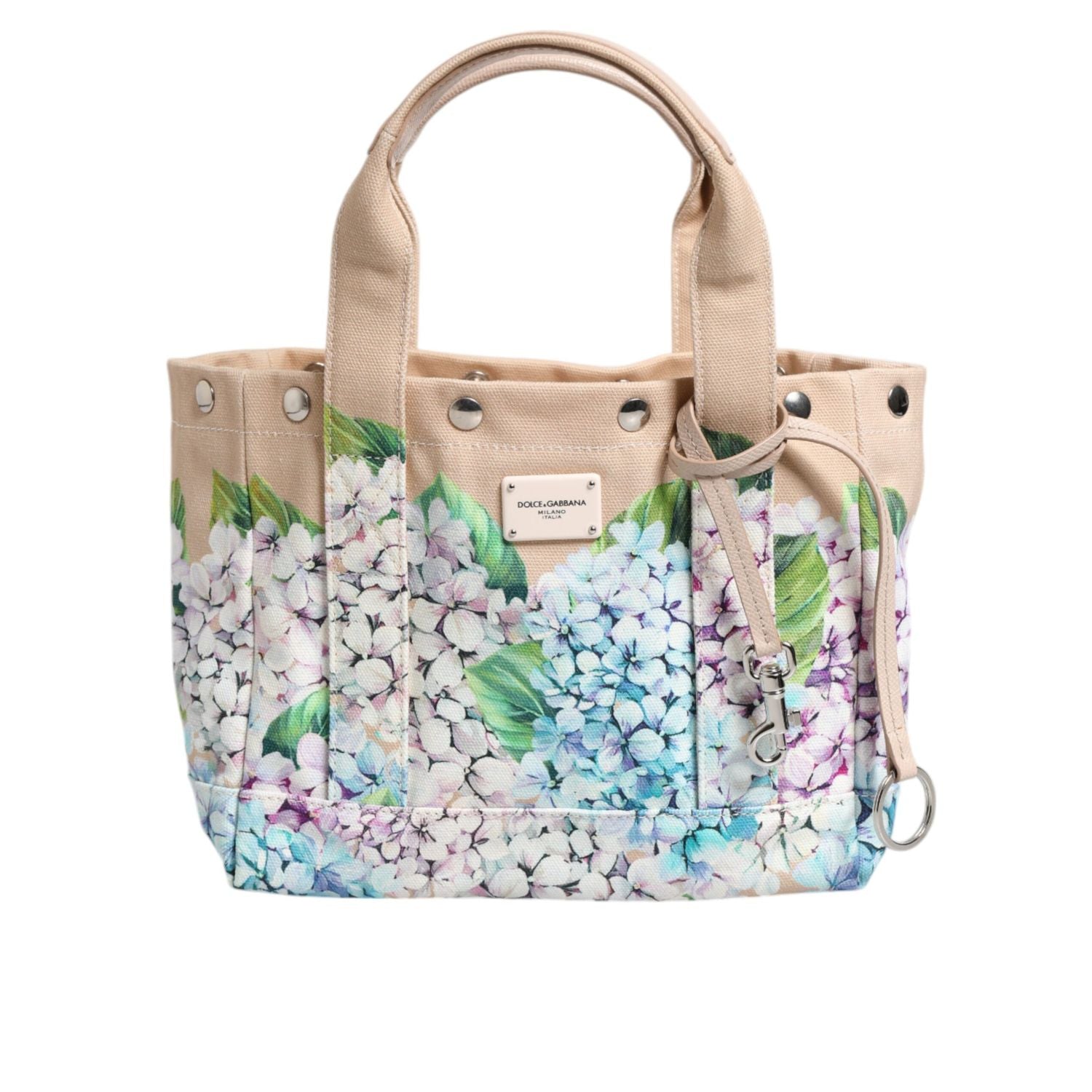 Dolce & Gabbana Multicolor Floral Canvas TANIA Top Handle Tote Bag
