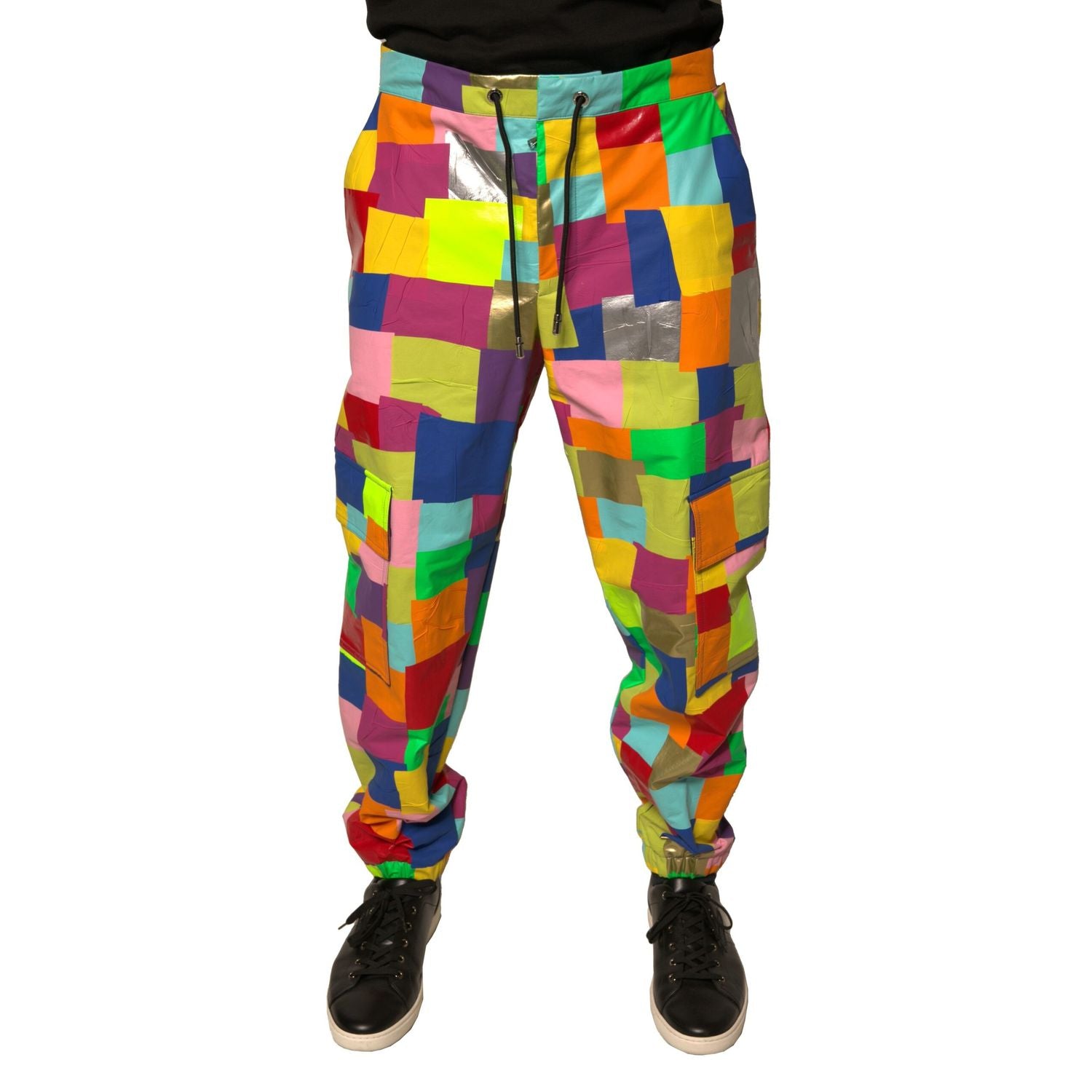 Dolce & Gabbana Multicolor Cotton Patchwork Men Cargo Pants