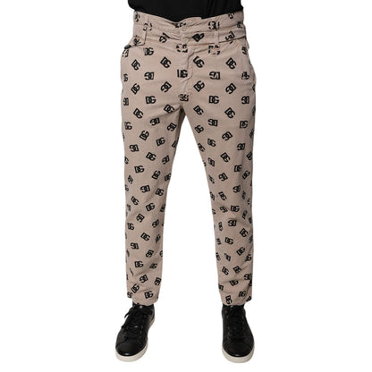 Dolce & Gabbana Beige Logo Cotton Skinny Denim Jeans