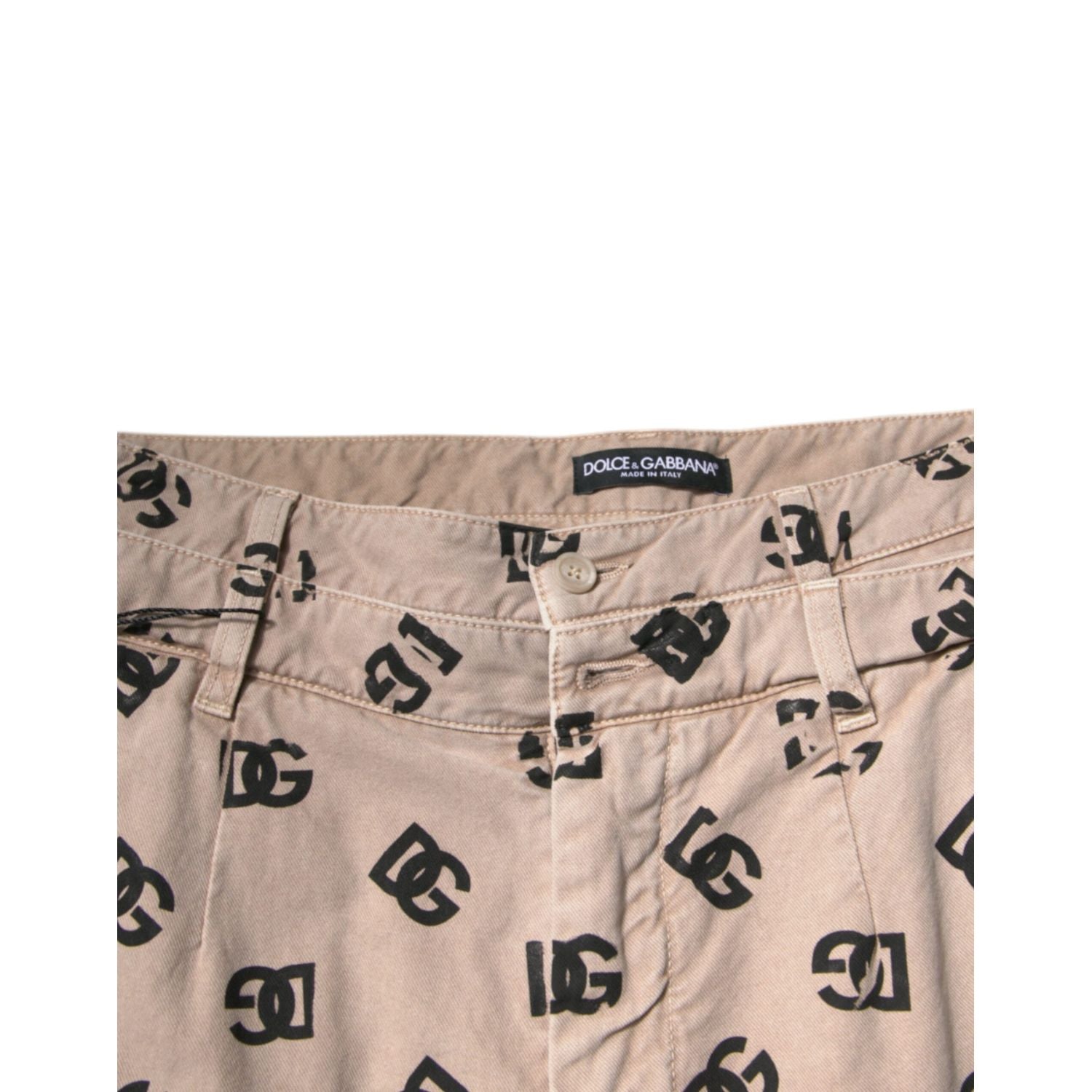 Dolce & Gabbana Beige Logo Cotton Skinny Denim Jeans