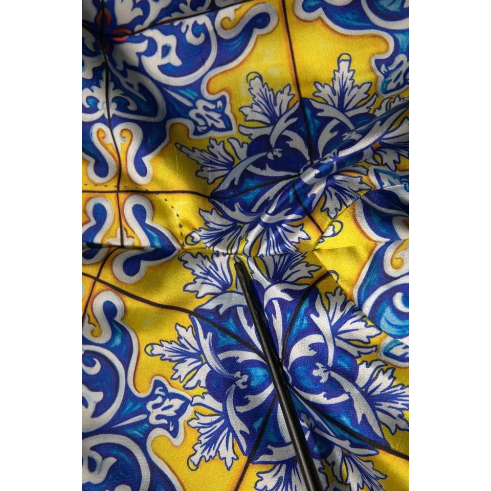 Dolce & Gabbana Multicolor MajolicaSilk Skinny Pants