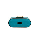 Dolce & Gabbana Green Leather Metal Logo Plaque Holder Airpods Case