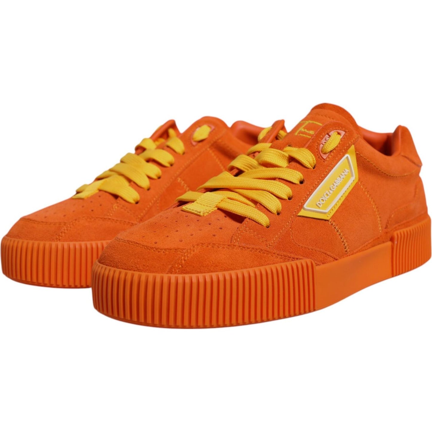 Dolce & Gabbana Orange Miami Leather Low Top Sneakers Shoes MV6741-40