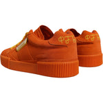 Dolce & Gabbana Orange Miami Leather Low Top Sneakers Shoes MV6741-40