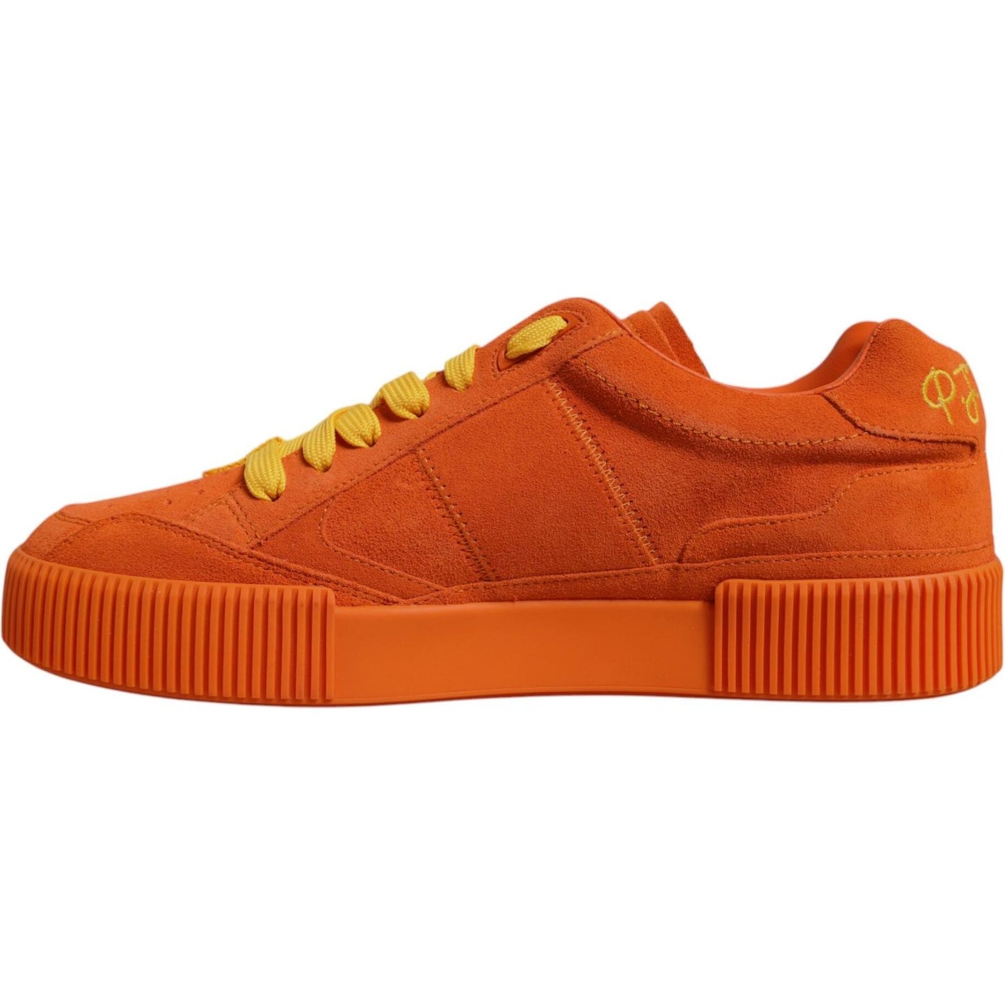 Dolce & Gabbana Orange Miami Leather Low Top Sneakers Shoes MV6741-40