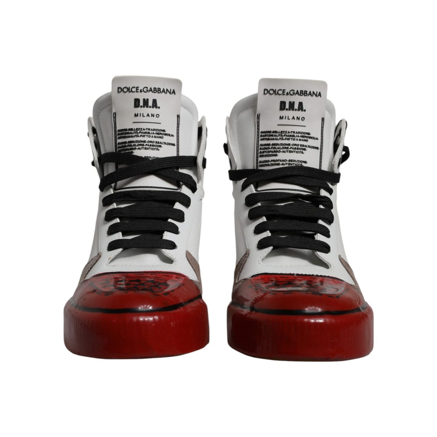 Dolce & Gabbana Multicolor Leather High Top Sneakers Shoes