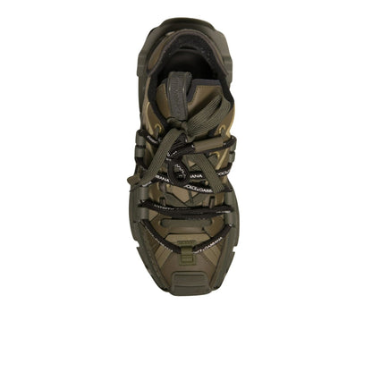 Dolce & Gabbana Military Green Space Low Top Sneakers Shoes