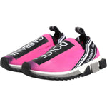 Dolce & Gabbana Fuchsia White Slip On Sorrento Sneakers Shoes LA12307-38