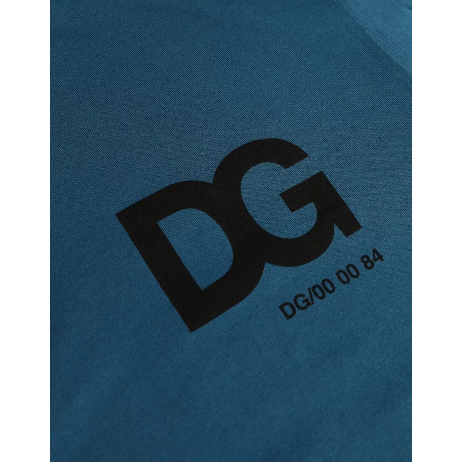 Dolce & Gabbana Blue Logo Cotton Round Neck Short Sleeves T-shirt