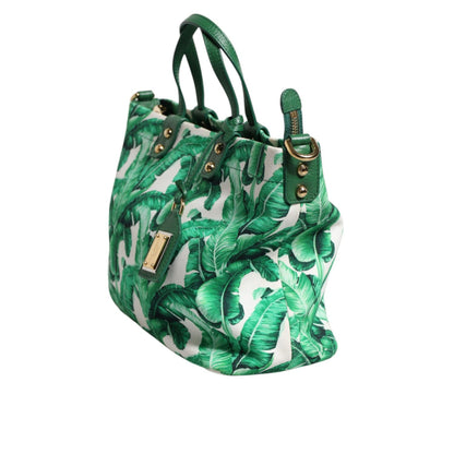 Dolce & Gabbana Green Canvas Botanical Garden Women Tote Bag