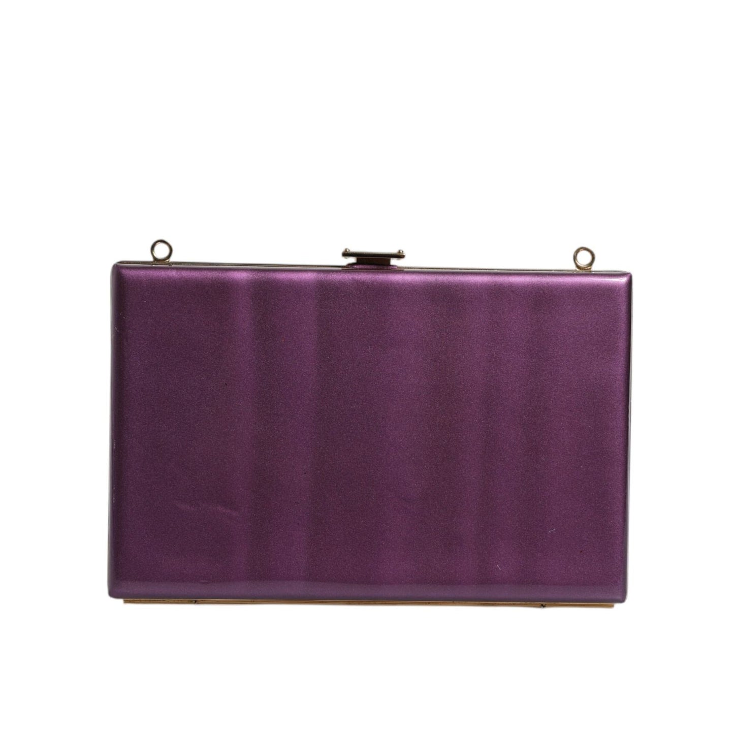 Dolce & Gabbana Purple Leather Clutch Evening Crossbody Bag