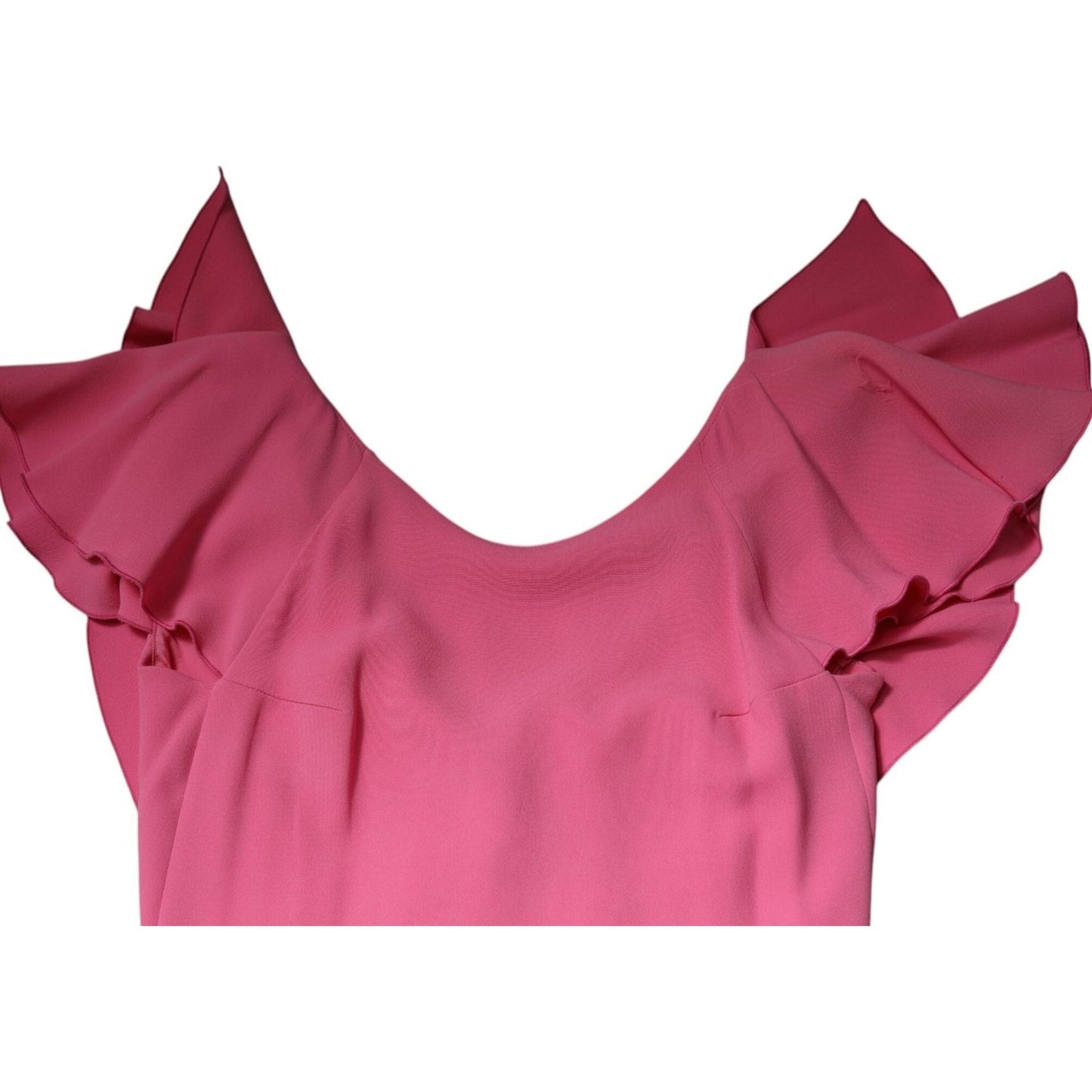 Dondup Pink Viscose Short Sleeves Backless Sheath Mini Dress DR281363-40