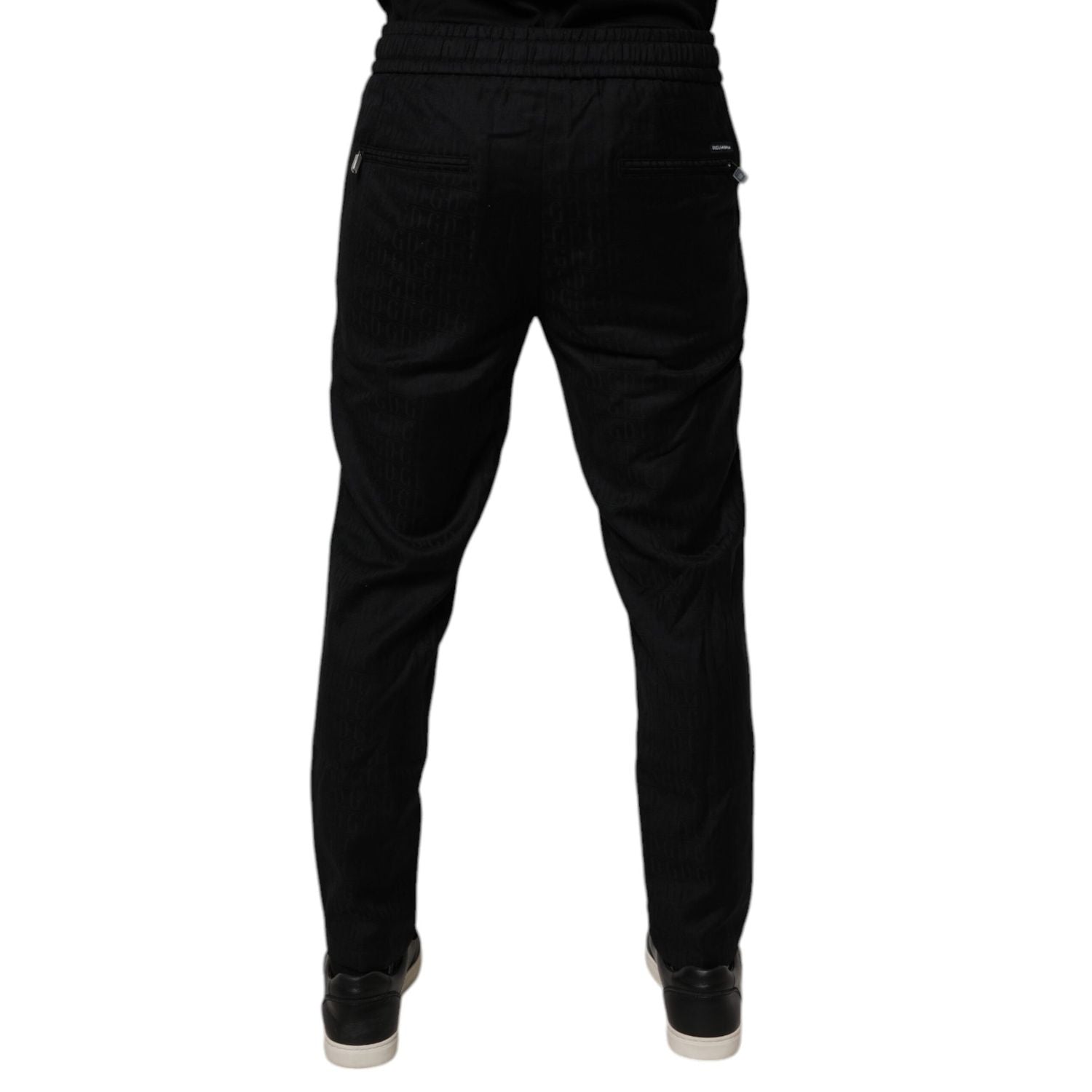 Dolce & Gabbana Black Wool Jogger Jogging Pants