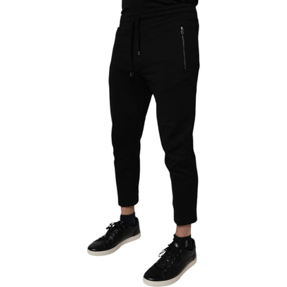 Dolce & Gabbana Black Cotton Jogger Jogging Pants