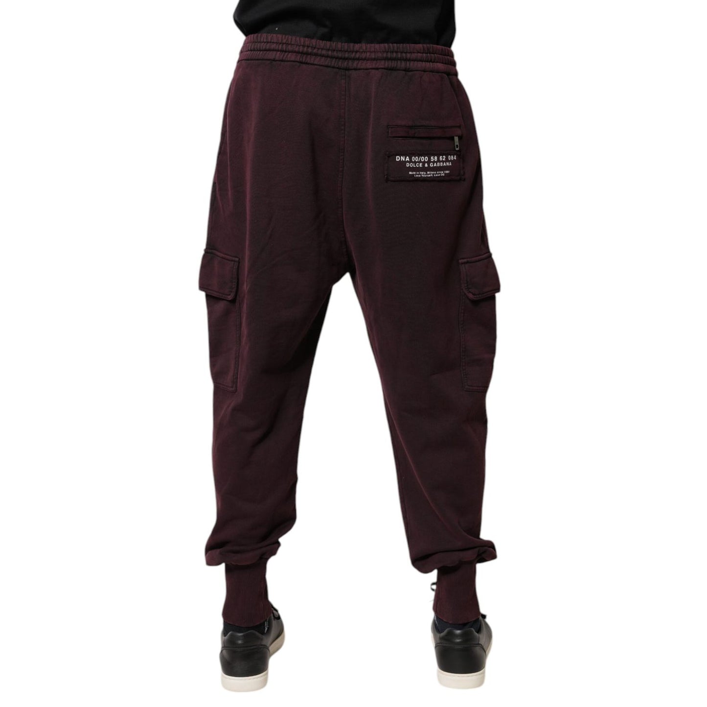 Dolce & Gabbana Dark Violet Cotton Cargo Jogger Pants