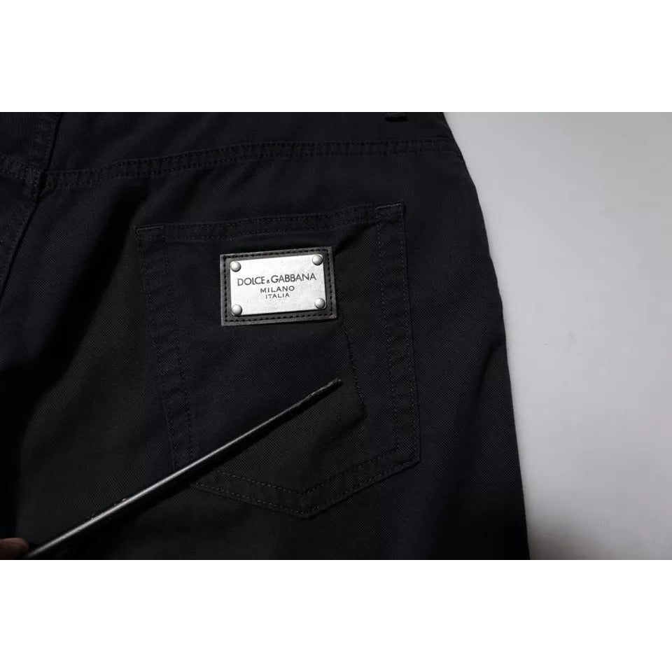 Dolce & Gabbana Dark Blue Cotton Stretch Loose Men Denim Jeans PAN76096-48