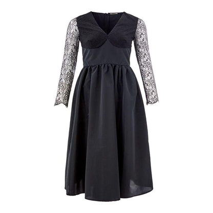 Lardini Black Polyester Cocktail Dress