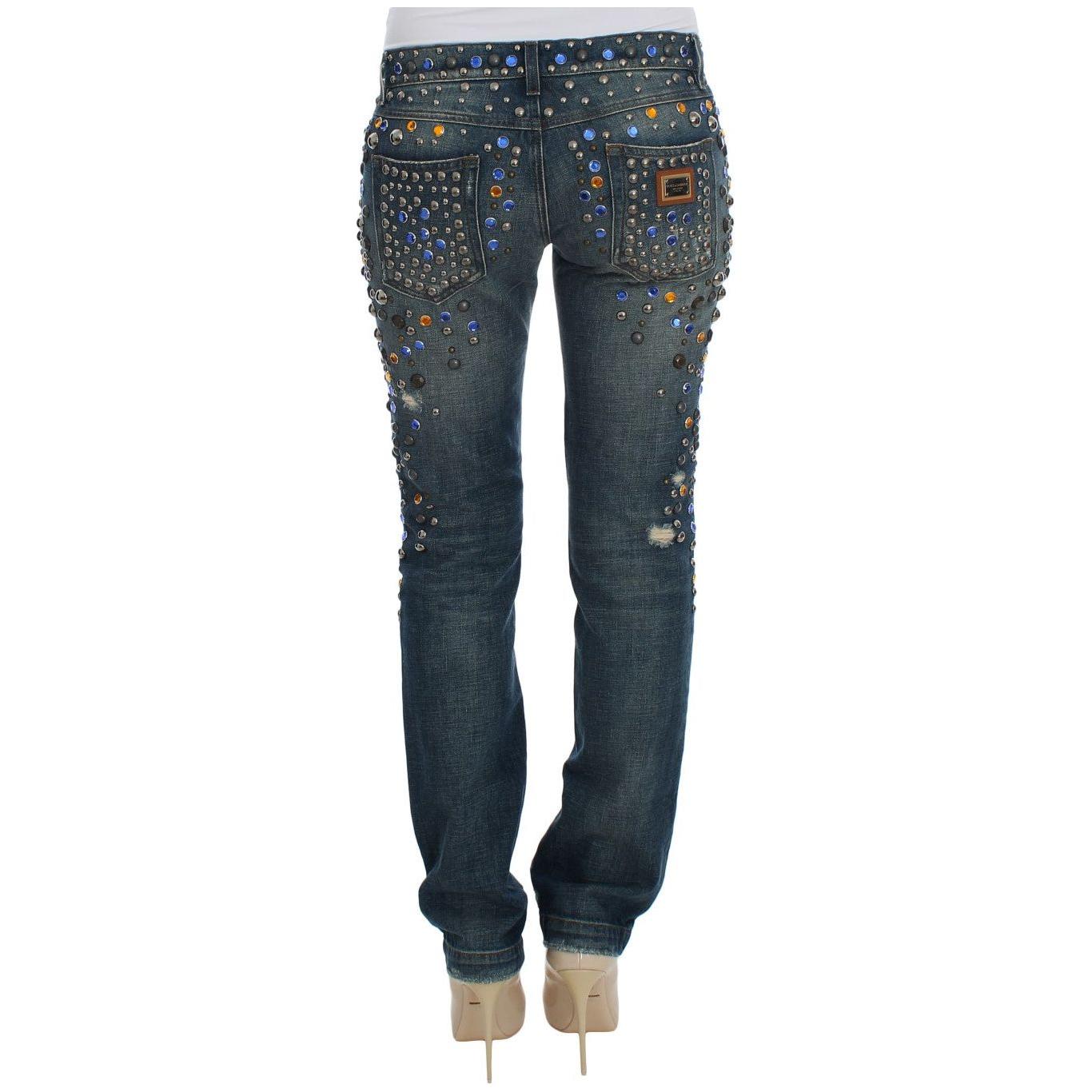 Dolce & Gabbana Crystal Embellished GIRLY Slim Fit Jeans