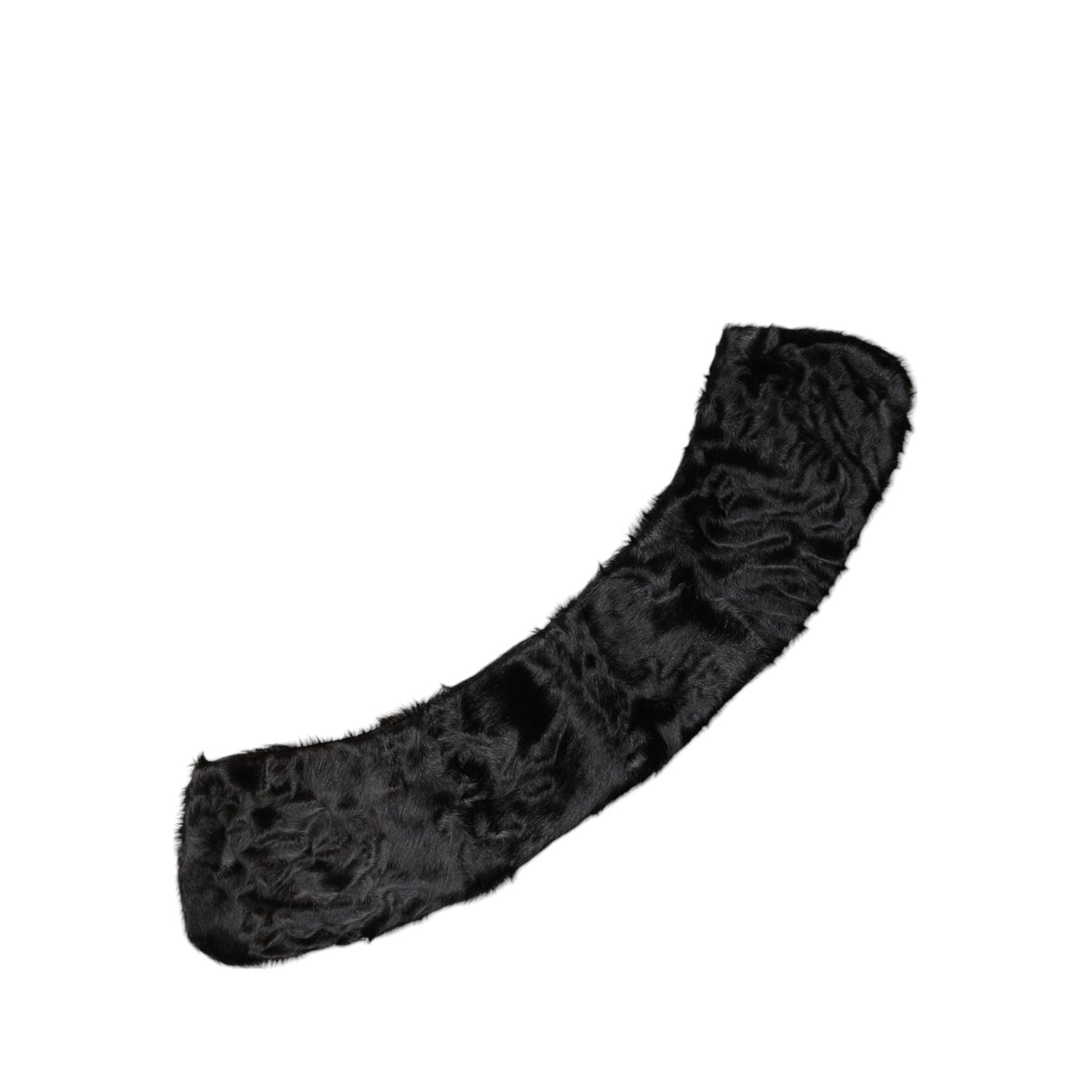 Dolce & Gabbana Black Lamb Fur Collar Women Neck Wrap Scarf