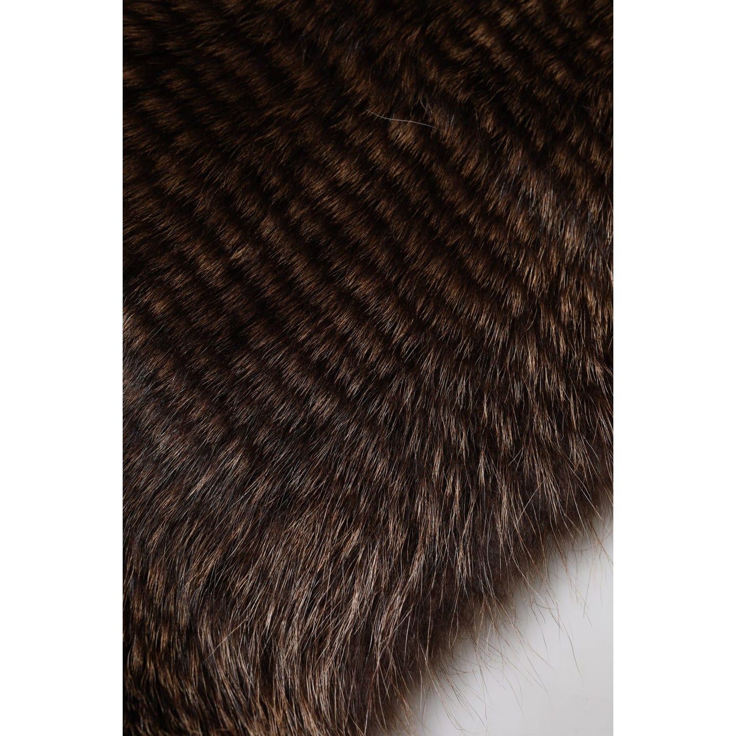 Dolce & Gabbana Brown Raccoon Fur Neck Warmer Winter Scarf