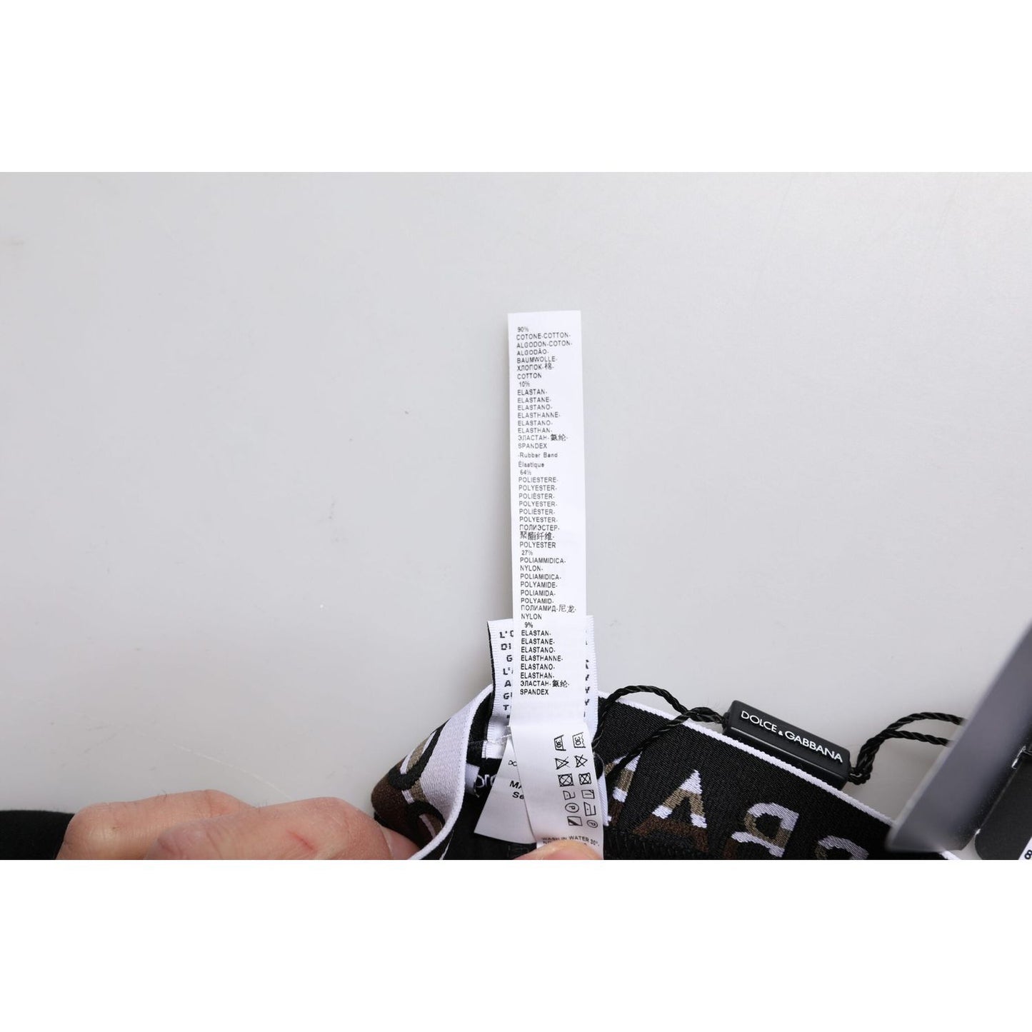 Dolce & Gabbana Black Cotton Stretch Regular Boxer Underwear