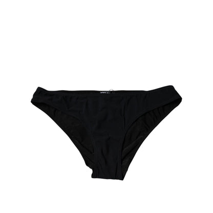 Dolce & Gabbana Black Nylon Stretch Mid Waist Panty Underwear