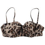 Dolce & Gabbana Brown Leopard Nylon Balconcino Bra Underwear BIK1990-4