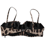 Dolce & Gabbana Brown Leopard Nylon Balconcino Bra Underwear BIK1990-4