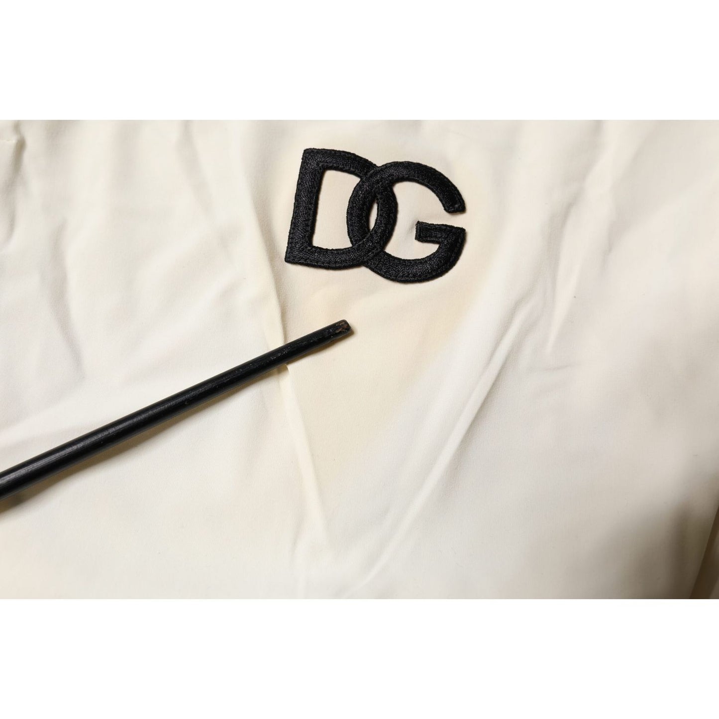 Dolce & Gabbana White Black Logo One Piece Beachwear Swimwear