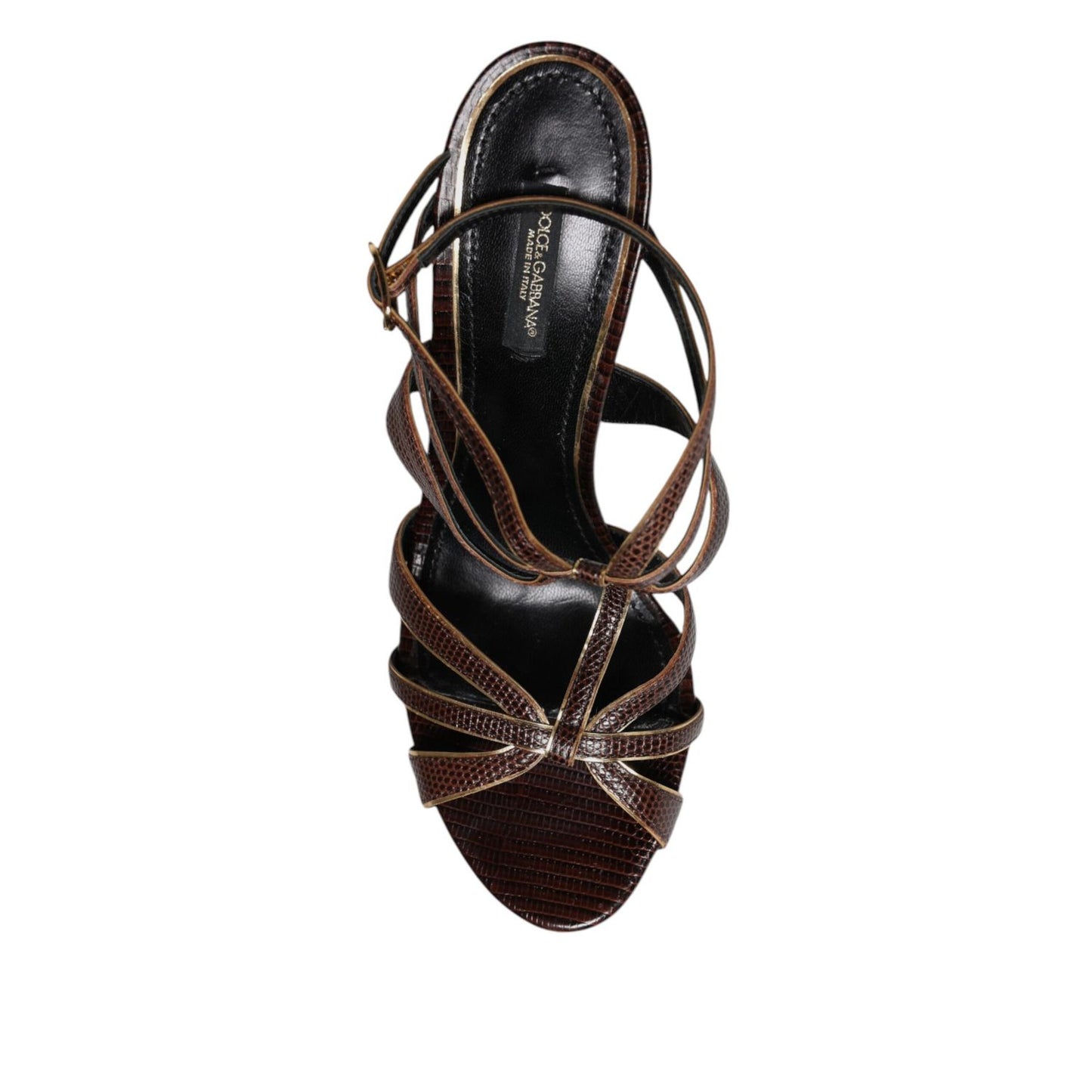 Dolce & Gabbana Bordeaux Ankle Strap Heels Sandals Shoes