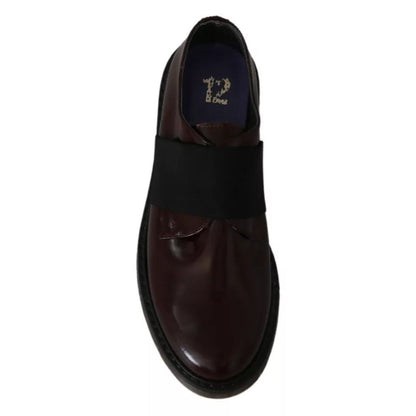 Dr. Martens Dark Brown Leather Elastic Strap Shoes