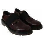 Dr. Martens Dark Brown Leather Elastic Strap Shoes LA8405-38