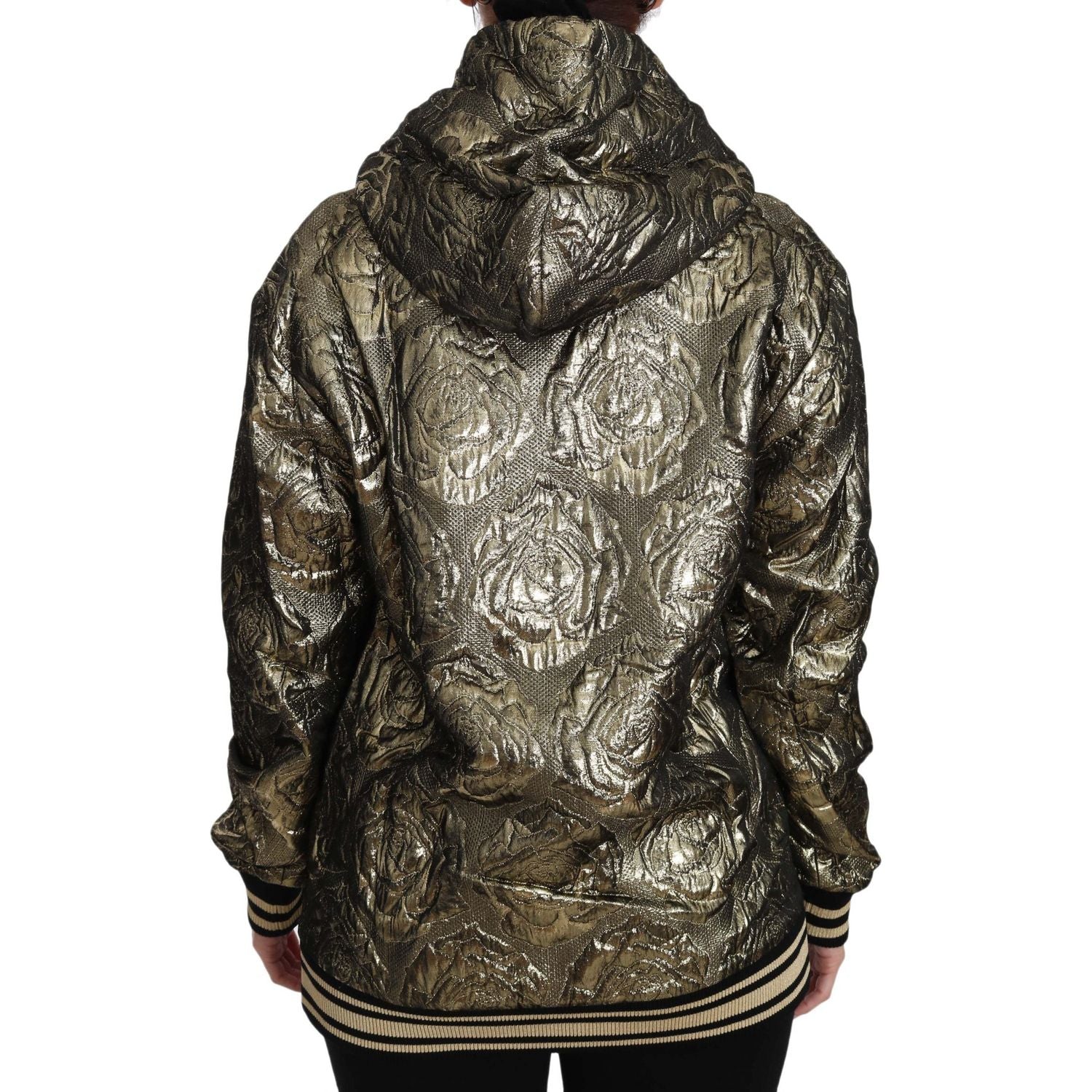 Dolce & Gabbana Im The Queen Jaquard Gold Sweatshirt  Hoodie