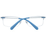 Guess Gray Men Glasses Frame, half-rim metal frame, gray color, rectangle style with spring hinge, lenses width 54, temples length 145.