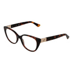 Guess Brown Women Glasses Frame, full-rim plastic cat eye, 51-15-140 size, demo lenses, stylish eyewear, includes branded case