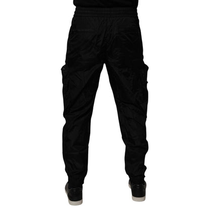 Dolce & Gabbana Black Nylon Cargo Jogger Men Sweatpants Pants