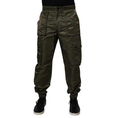 Dolce & Gabbana Dark Green Nylon Cargo Pants