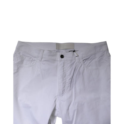 Dolce & Gabbana White Cotton Stretch Skinny Dress Formal Pants