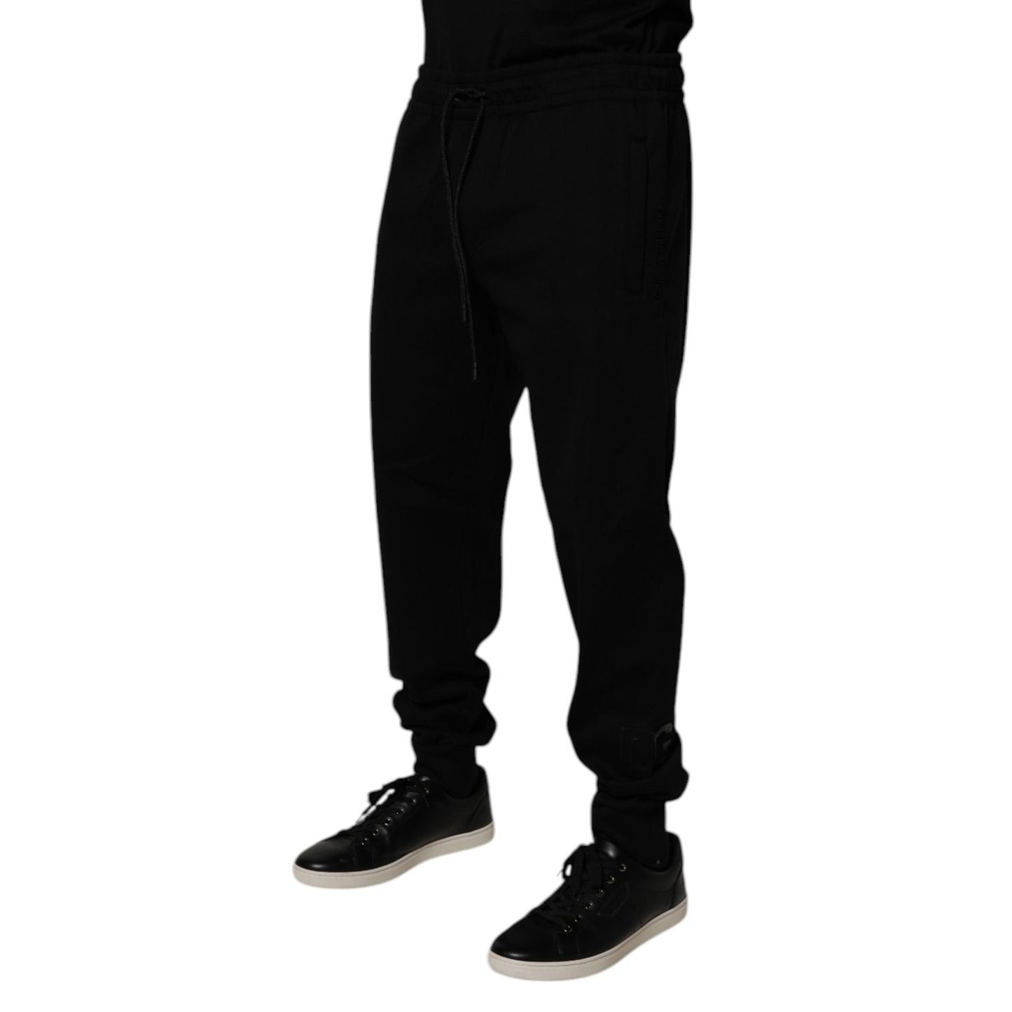 Dolce & Gabbana Black Cotton Blend Jogger Sweatpants Pants