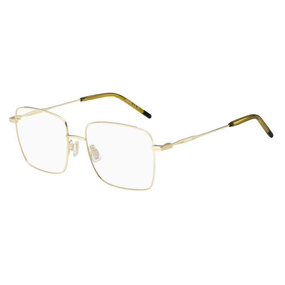 Hugo Boss Gold Metal Frames with matte gold finish, measures 54/17/140 mm, elegant design for women.