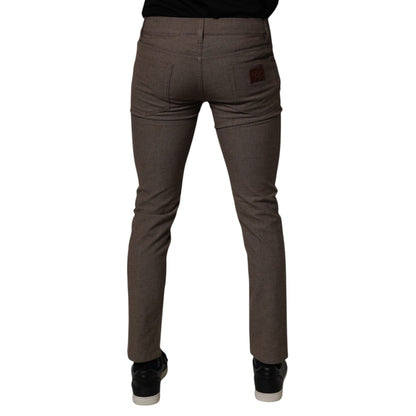 Dolce & Gabbana Brown Cotton Stretch Chino Pants