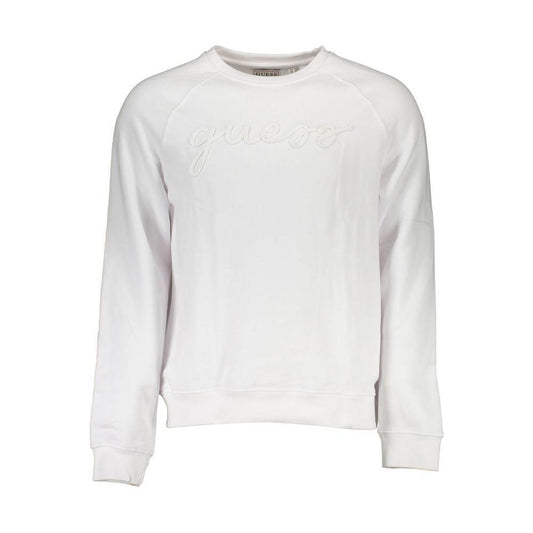 Guess Jeans White Cotton Unisex Sweatshirt GU-1012-XL