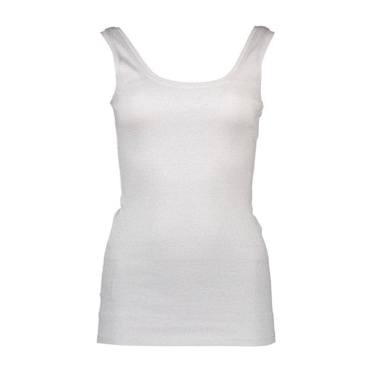 Silvian Heach White Cotton Women's Tank Top SI-2479-XS
