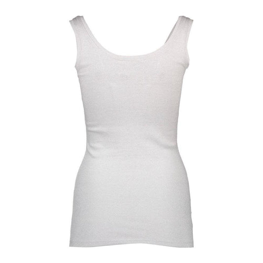 Silvian Heach White Cotton Women's Tank Top SI-2479-XS