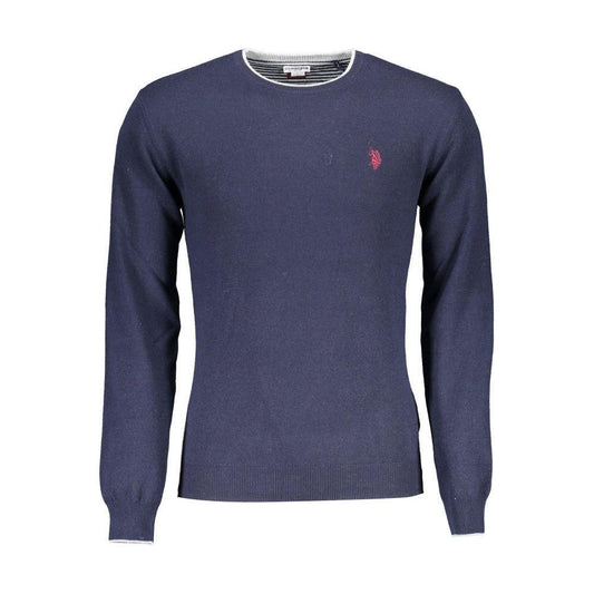 U.S. POLO ASSN. Blue Wool Men Sweater US-3305-XXL