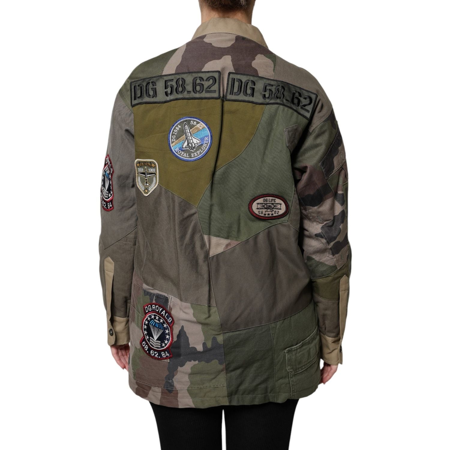 Dolce & Gabbana Military Green Cotton Button Down Jacket