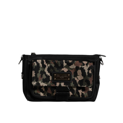 Dolce & Gabbana Multicolor Leopard Jacquard Crossbody Bag
