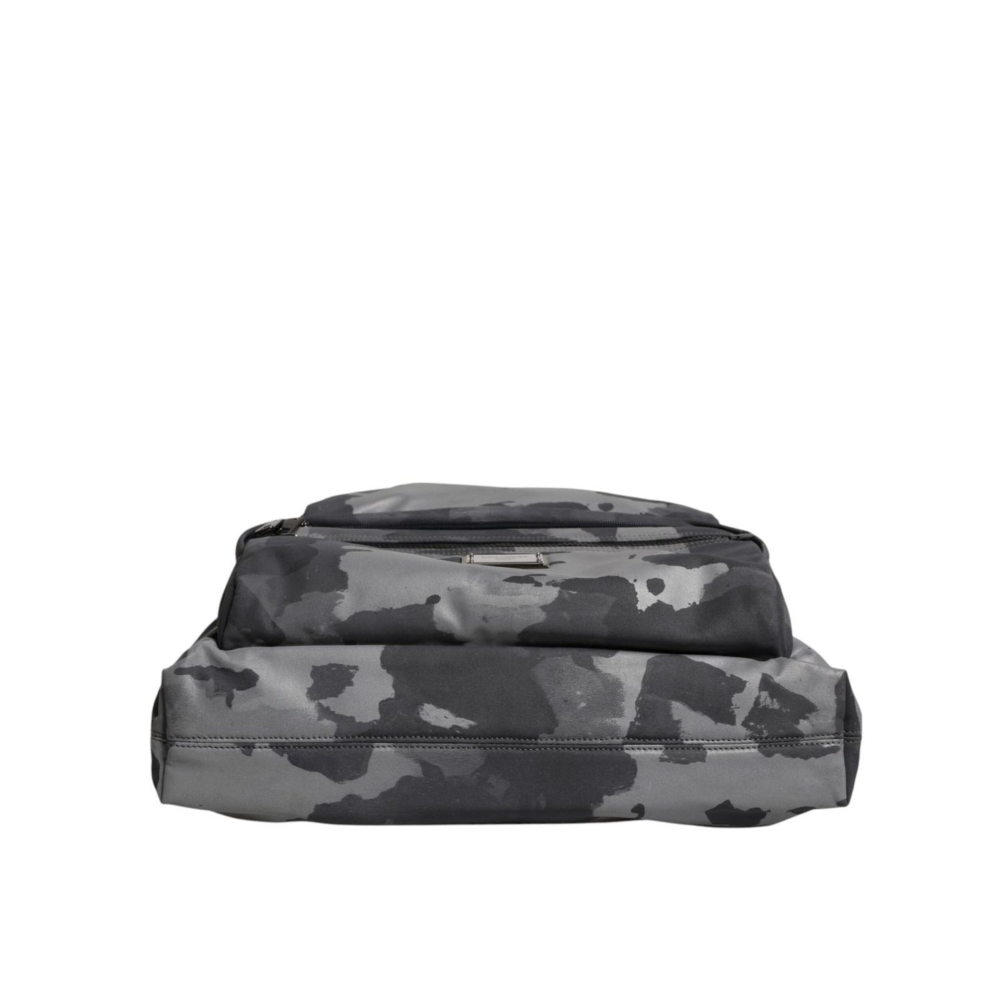 Dolce & Gabbana Gray Camo Cotton Multiple Compartments Tote Bag
