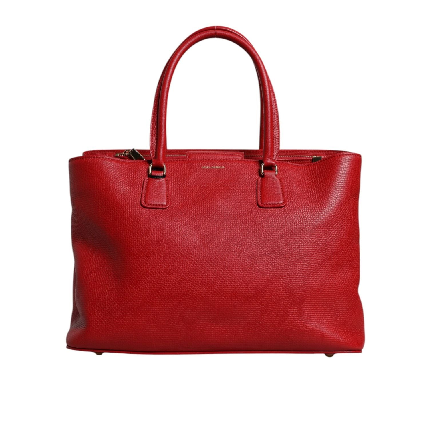 Front view with bag zipped and handles upright.